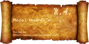 Mezei András névjegykártya
